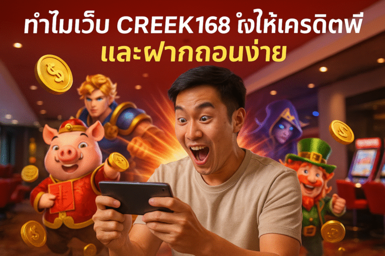 ทำไมเว็บ CREEK168 ถึงให้เครดิตฟรี และฝากถอนง่าย