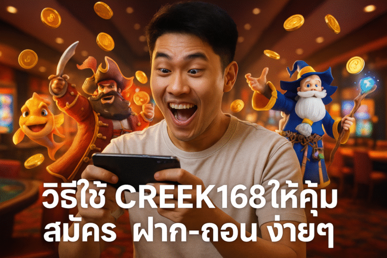 วิธีใช้ CREEK168 ให้คุ้ม สมัคร ฝาก-ถอน ง่ายๆ